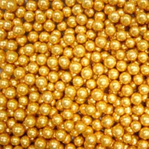 33114. Шарики сахаристые золотые 5 мм (пакет 1 кг.)
