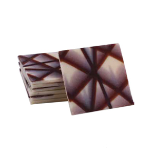 70445. Украшение шоколадное КВАДРАТ мрамор темный (короб 1.25 кг.)